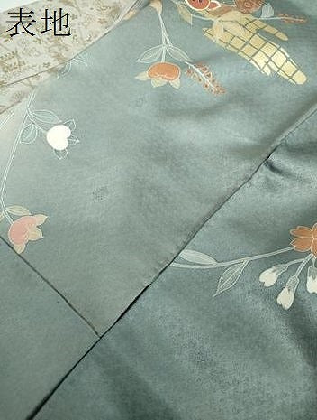 平和屋着物●訪問着　駒刺繍　枝垂れ桜　雪輪舞桜　暈し染め　金銀彩　正絹　逸品　DABE5925ps