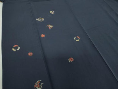 平和屋着物●豪華色留袖　総刺繍　花丸文　金彩　正絹　逸品　DABE5929ps