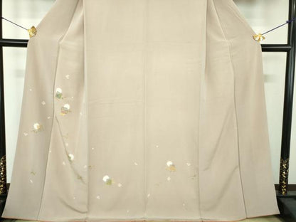 平和屋着物●訪問着　刺繍　絞り　色紙立波笹文　金彩　正絹　逸品　DABE5930ps