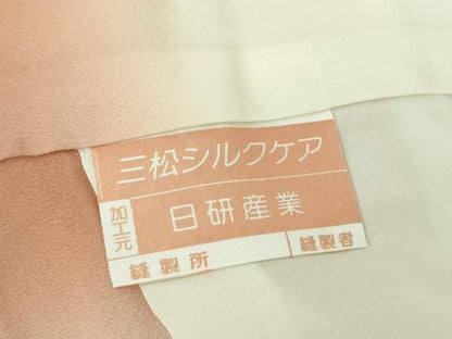 平和屋着物●訪問着　刺繍　絞り　色紙立波笹文　金彩　正絹　逸品　DABE5930ps
