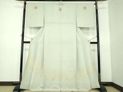平和屋着物●豪華色留袖　霞文　鬼しぼ縮緬　金彩　正絹　逸品　DABE5931ps