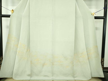 平和屋着物●豪華色留袖　霞文　鬼しぼ縮緬　金彩　正絹　逸品　DABE5931ps