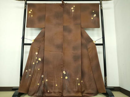 平和屋着物●訪問着　駒刺繍　花手毬　暈し染め　金彩　正絹　逸品　DABE5937ps