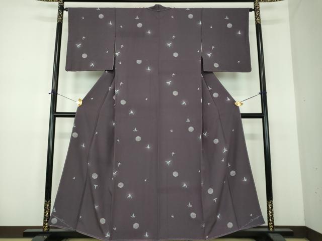 平和屋着物●上質な小紋　舞花文　蛍暈し　正絹　逸品　未使用　DABE5939ps