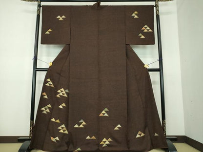 平和屋着物●訪問着　鱗花文　金彩　正絹　逸品　DABE5940ps