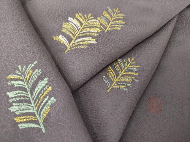 平和屋着物●山口美術織物　皇室　伊勢神宮御用　西陣織　訪問着　総刺繍　若松葉　金銀糸　ますいわ屋扱い　正絹　逸品　DABE5941ps