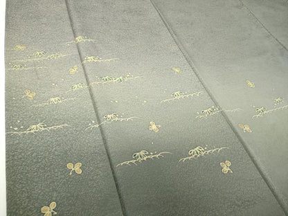 平和屋着物●訪問着　笹文　暈し染め　金通し地　正絹　逸品　DABE5942ps