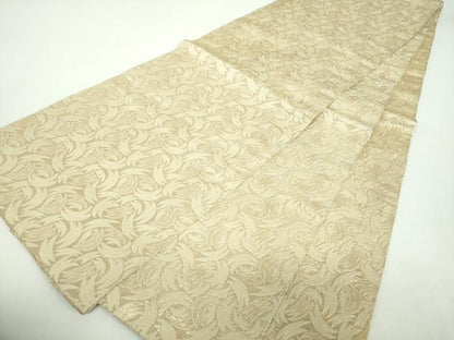平和屋着物▼丸帯　抽象文様　金糸　正絹　逸品　DABE5991ps