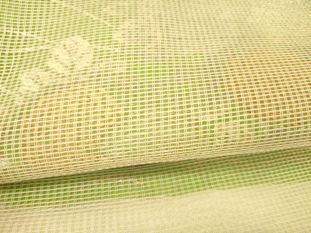 平和屋着物＊夏物 太鼓柄 本袋帯 草花文 金銀糸 正絹 逸品 DABE6006cm
