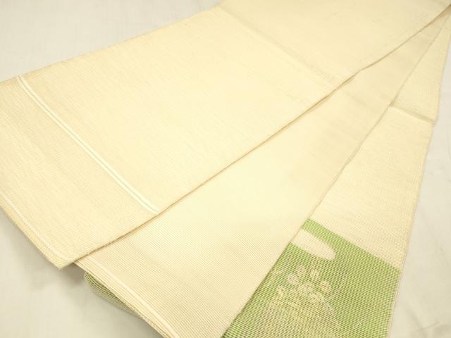 平和屋着物＊夏物 太鼓柄 本袋帯 草花文 金銀糸 正絹 逸品 DABE6006cm