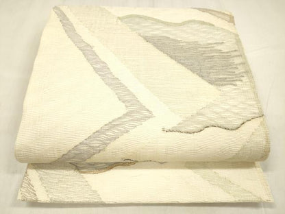 平和屋着物＊夏物 六通柄袋帯 抽象文様 金銀糸 正絹 逸品 DABE6007cm