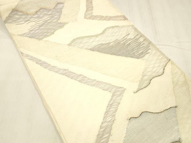 平和屋着物＊夏物 六通柄袋帯 抽象文様 金銀糸 正絹 逸品 DABE6007cm