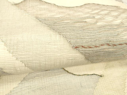 平和屋着物＊夏物 六通柄袋帯 抽象文様 金銀糸 正絹 逸品 DABE6007cm