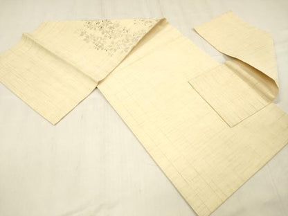平和屋着物＊夏物 つけ帯 手描き 枝葉文 麻 逸品 DABE6017cm