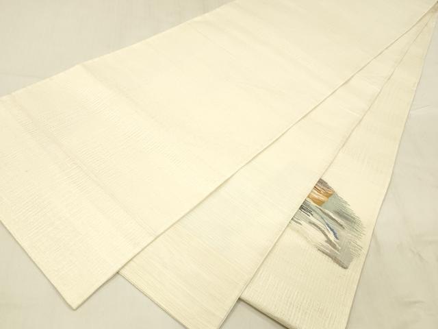 平和屋着物＊夏物 太鼓柄袋帯 抽象文様 金糸 正絹 逸品 DABE6025cm