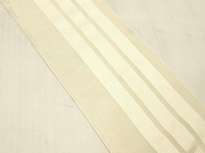 平和屋着物＊夏物 本場筑前博多織 半幅帯 間道 肌色 正絹 逸品 DABE6027cm