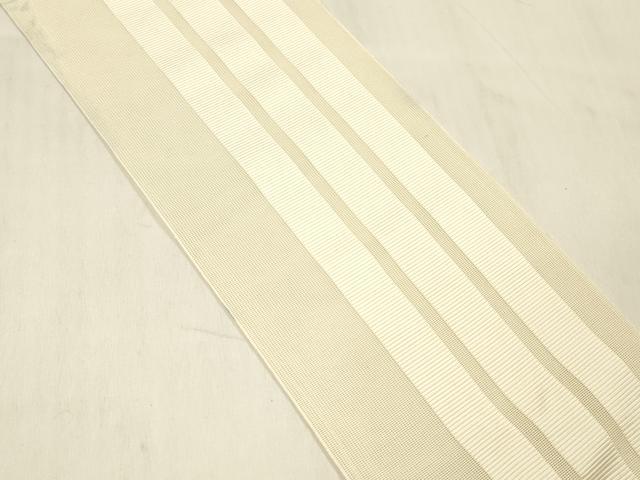 平和屋着物＊夏物 本場筑前博多織 半幅帯 間道 肌色 正絹 逸品 DABE6027cm