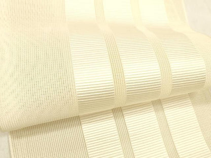 平和屋着物＊夏物 本場筑前博多織 半幅帯 間道 肌色 正絹 逸品 DABE6027cm
