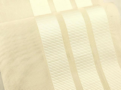 平和屋着物＊夏物 本場筑前博多織 半幅帯 間道 肌色 正絹 逸品 DABE6027cm