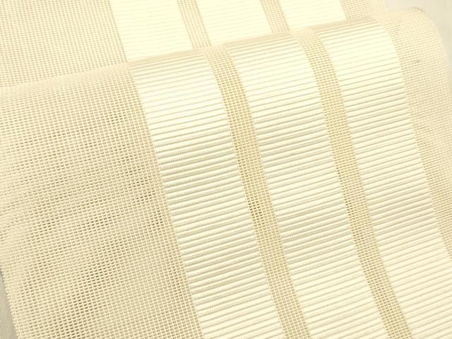 平和屋着物＊夏物 本場筑前博多織 半幅帯 間道 肌色 正絹 逸品 DABE6027cm