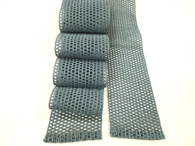 平和屋着物＊夏物 男性 角帯 羅 薄縹色 共箱付き 正絹 逸品 DABE6030cm