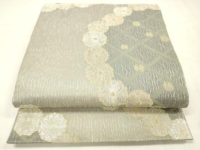 平和屋着物＊夏物　六通柄袋帯　唐織　舞花文　金銀糸　さが美扱い　正絹　逸品　DABE6031cm 平和屋着物＊夏物 六通柄袋帯 唐織 舞花文 金銀糸 さが美扱い