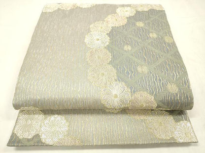 平和屋着物＊夏物 六通柄袋帯 唐織 舞花文 金銀糸 さが美扱い 正絹 逸品 DABE6031cm