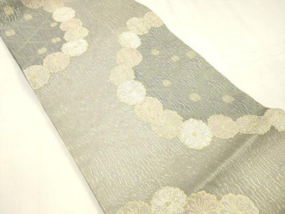 平和屋着物＊夏物 六通柄袋帯 唐織 舞花文 金銀糸 さが美扱い 正絹 逸品 DABE6031cm