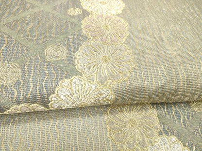 平和屋着物＊夏物 六通柄袋帯 唐織 舞花文 金銀糸 さが美扱い 正絹 逸品 DABE6031cm