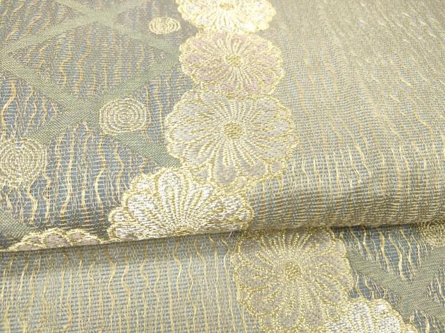 平和屋着物＊夏物 六通柄袋帯 唐織 舞花文 金銀糸 さが美扱い 正絹 逸品 DABE6031cm