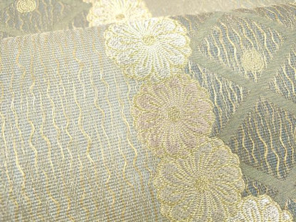 平和屋着物＊夏物 六通柄袋帯 唐織 舞花文 金銀糸 さが美扱い 正絹 逸品 DABE6031cm