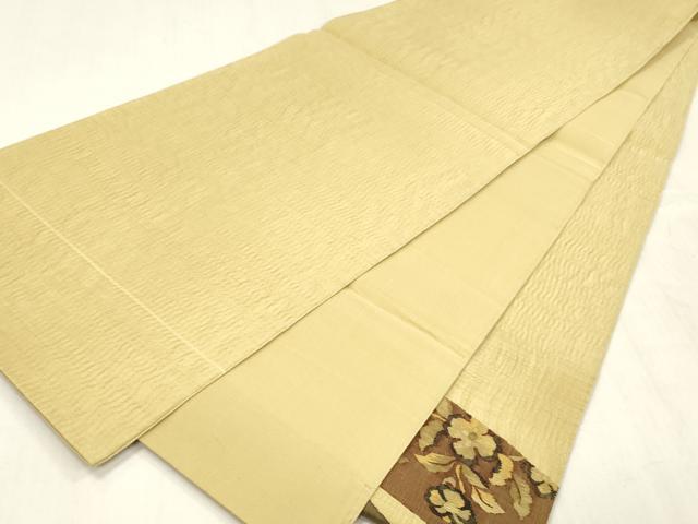 平和屋着物▽太鼓柄袋帯　スリーシーズン　春夏秋　すくい織　花鳥文　ゑり善扱い　正絹　逸品　DABE6032cm