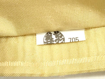 平和屋着物▽太鼓柄袋帯　スリーシーズン　春夏秋　すくい織　花鳥文　ゑり善扱い　正絹　逸品　DABE6032cm