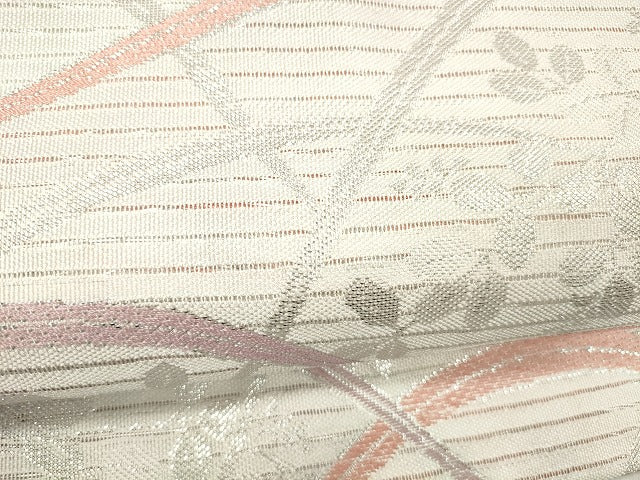 平和屋着物＊夏物 つけ帯 草葉文 銀糸 DABE6037cm
