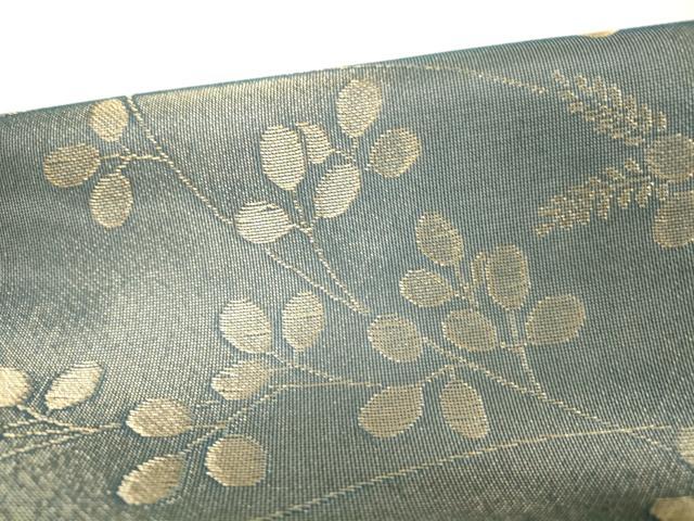 平和屋着物＊夏物 つけ帯 草葉文 金糸 正絹 逸品 DABE6038cm