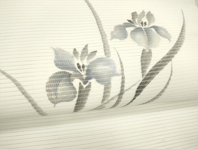 平和屋着物＊夏物 八寸名古屋帯 作家物 手描き 草花文 DABE6041cm
