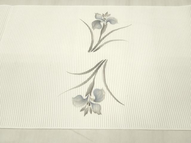 平和屋着物＊夏物 八寸名古屋帯 作家物 手描き 草花文 DABE6041cm