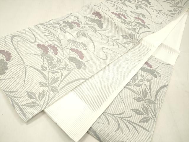 平和屋着物＊夏物 六通柄 京袋帯 流水草花文 DABE6043cm