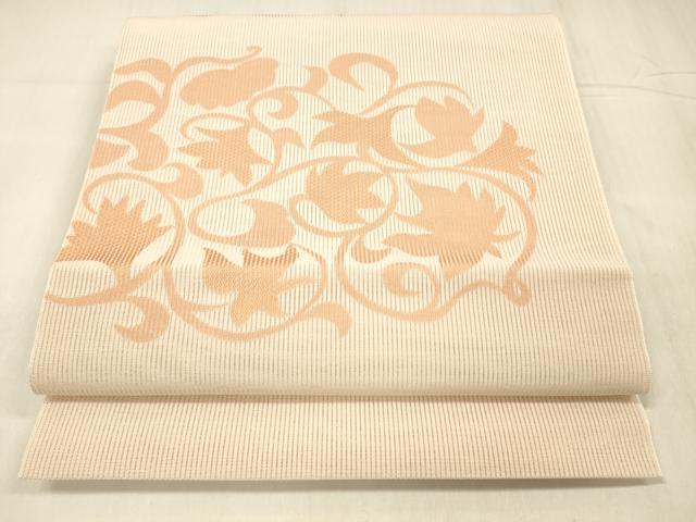 平和屋着物＊夏物 八寸名古屋帯 絽 唐草文 たとう紙付き 井筒屋謹製 正絹 逸品 DABE6044cm