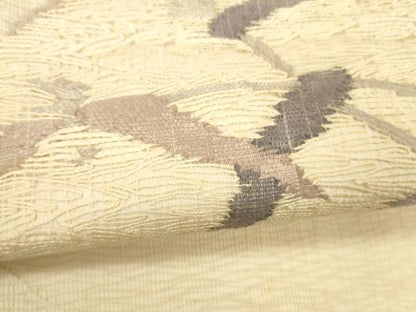 平和屋着物＊夏物 太鼓柄袋帯 草葉文 正絹 逸品 DABE6047cm