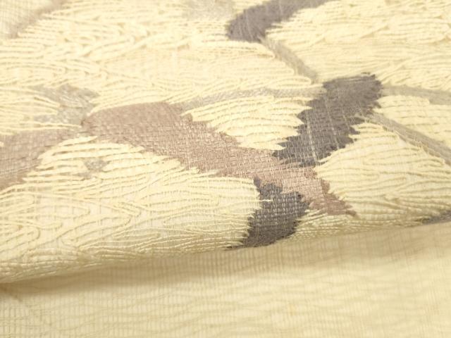 平和屋着物＊夏物 太鼓柄袋帯 草葉文 正絹 逸品 DABE6047cm