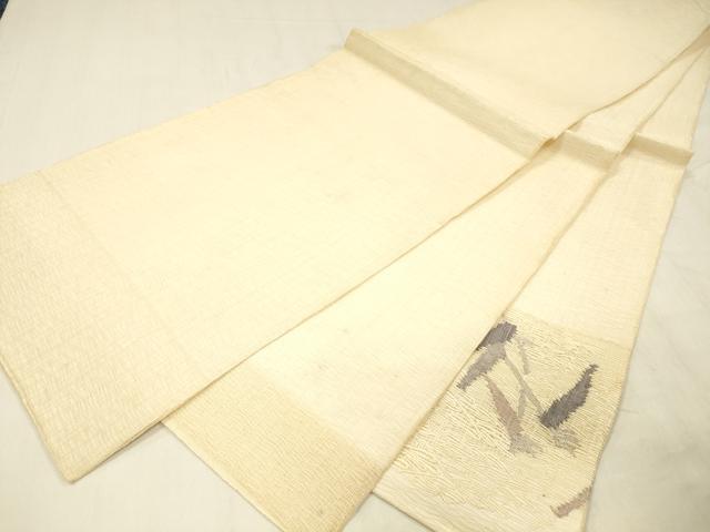 平和屋着物＊夏物 太鼓柄袋帯 草葉文 正絹 逸品 DABE6047cm