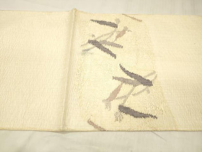 平和屋着物＊夏物 太鼓柄袋帯 草葉文 正絹 逸品 DABE6047cm