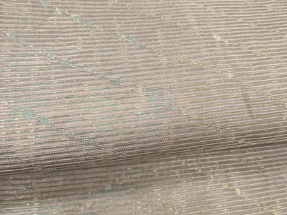 平和屋着物＊夏物 六通柄袋帯 霞文 金銀糸 引箔 正絹 逸品 DABE6048cm