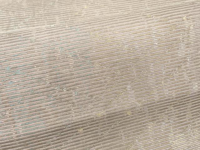 平和屋着物＊夏物 六通柄袋帯 霞文 金銀糸 引箔 正絹 逸品 DABE6048cm