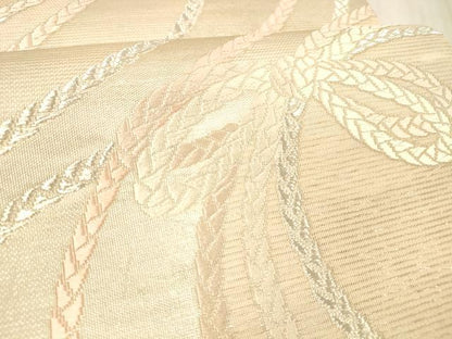 平和屋着物＊夏物 六通柄袋帯 唐織 竜田川 銀糸 正絹 逸品 DABE6050cm