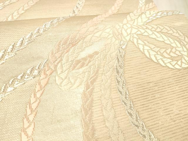 平和屋着物＊夏物 六通柄袋帯 唐織 竜田川 銀糸 正絹 逸品 DABE6050cm