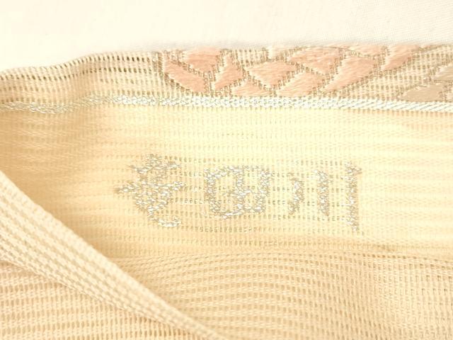 平和屋着物＊夏物 六通柄袋帯 唐織 竜田川 銀糸 正絹 逸品 DABE6050cm