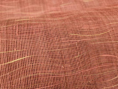 平和屋着物＊夏物 八寸名古屋帯 よろけ縞 正絹 逸品 DABE6055cm
