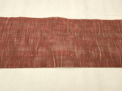 平和屋着物＊夏物 八寸名古屋帯 よろけ縞 正絹 逸品 DABE6055cm